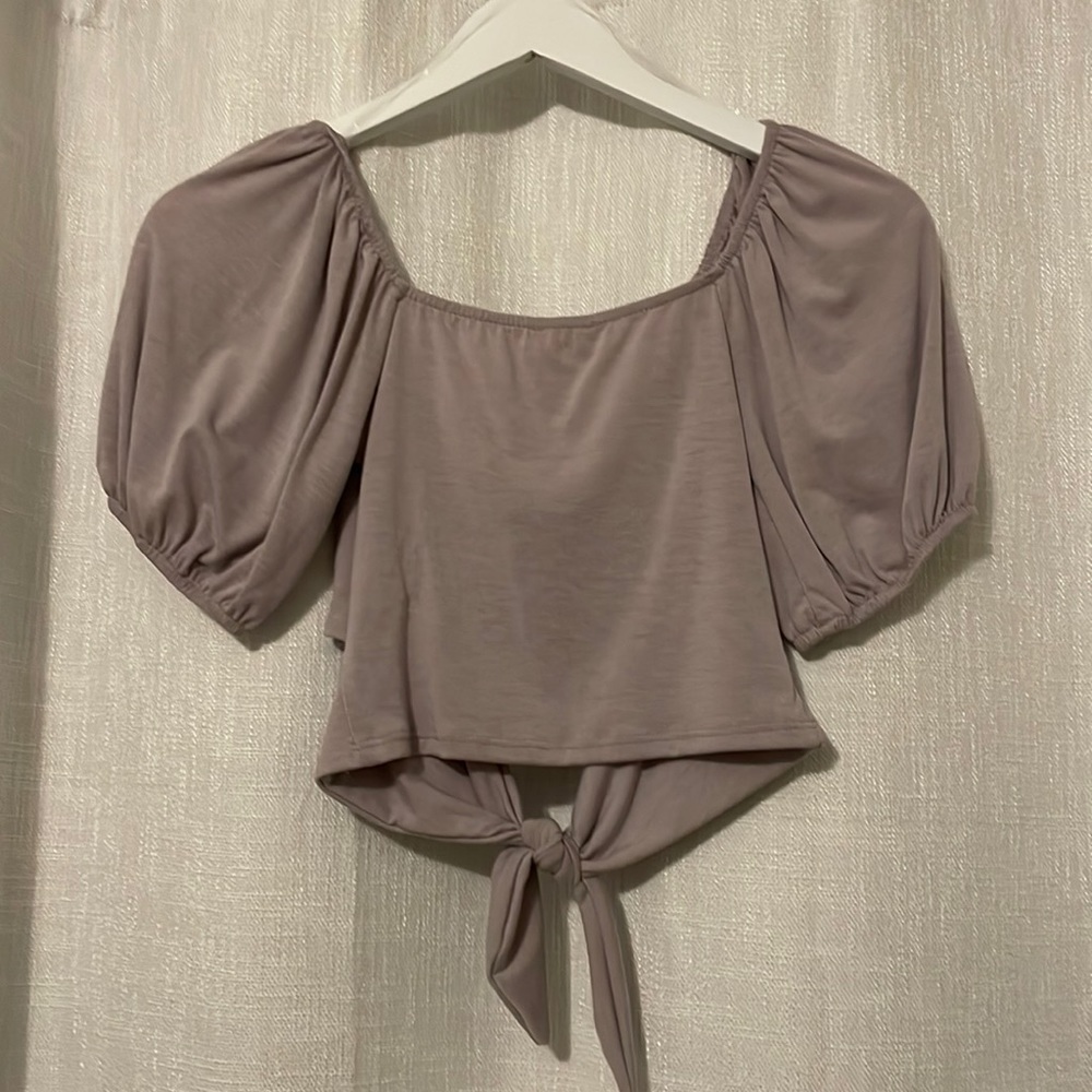 Small stone purple crop top